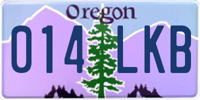 OR license plate 014LKB