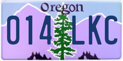 OR license plate 014LKC