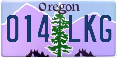 OR license plate 014LKG