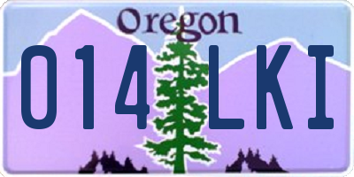 OR license plate 014LKI