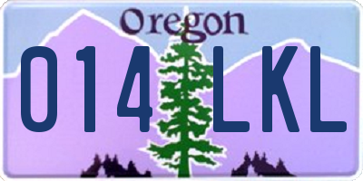 OR license plate 014LKL