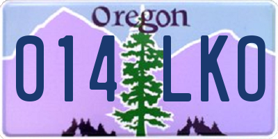 OR license plate 014LKO