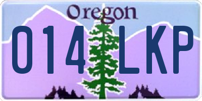 OR license plate 014LKP