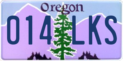 OR license plate 014LKS