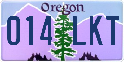 OR license plate 014LKT