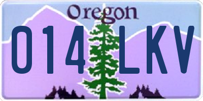 OR license plate 014LKV