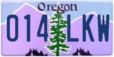 OR license plate 014LKW