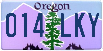 OR license plate 014LKY
