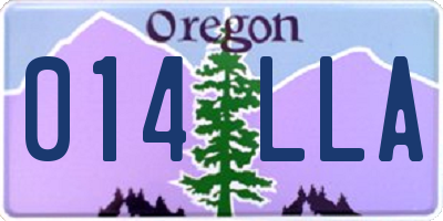 OR license plate 014LLA