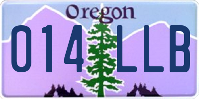 OR license plate 014LLB