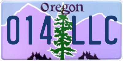 OR license plate 014LLC