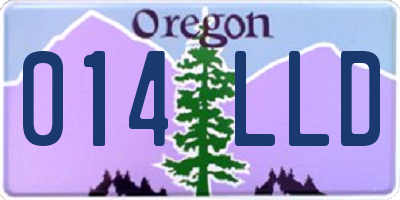 OR license plate 014LLD