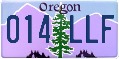 OR license plate 014LLF