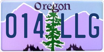 OR license plate 014LLG