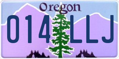 OR license plate 014LLJ