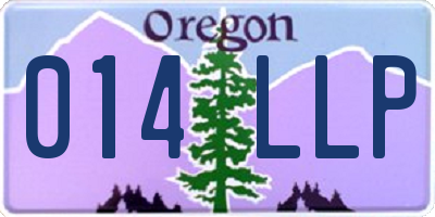OR license plate 014LLP