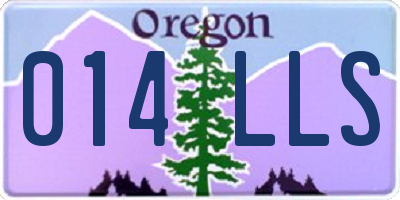 OR license plate 014LLS