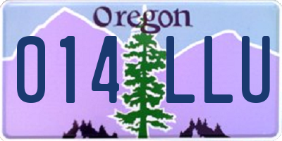 OR license plate 014LLU