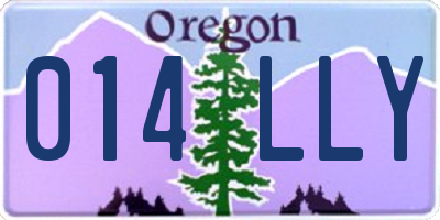 OR license plate 014LLY