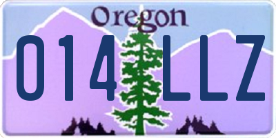 OR license plate 014LLZ