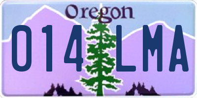 OR license plate 014LMA