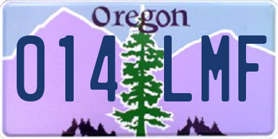 OR license plate 014LMF