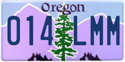 OR license plate 014LMM