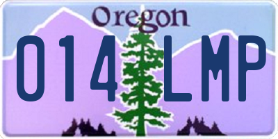 OR license plate 014LMP