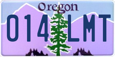 OR license plate 014LMT