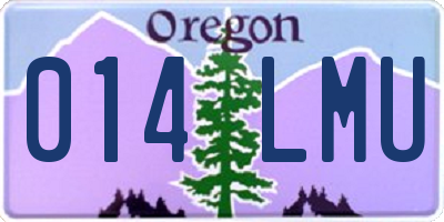 OR license plate 014LMU