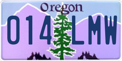 OR license plate 014LMW