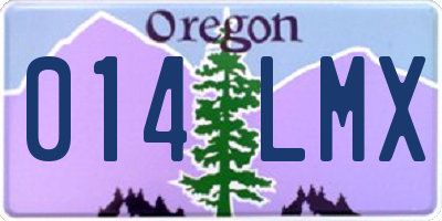 OR license plate 014LMX