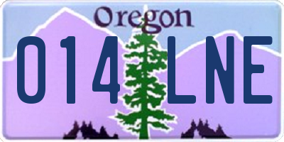 OR license plate 014LNE