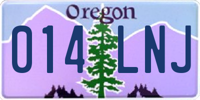 OR license plate 014LNJ