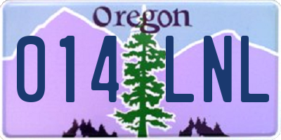 OR license plate 014LNL