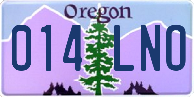 OR license plate 014LNO