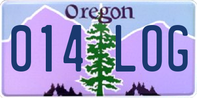 OR license plate 014LOG