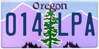 OR license plate 014LPA