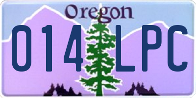 OR license plate 014LPC