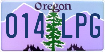 OR license plate 014LPG