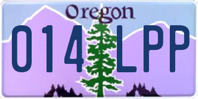 OR license plate 014LPP