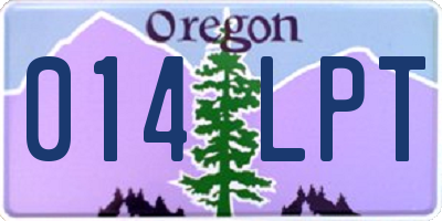 OR license plate 014LPT