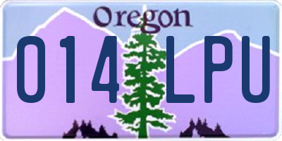 OR license plate 014LPU