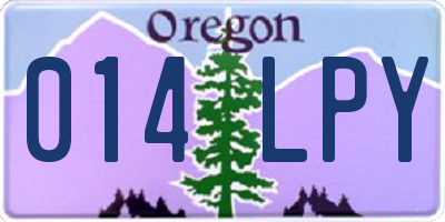 OR license plate 014LPY