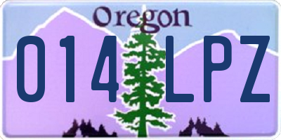 OR license plate 014LPZ