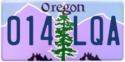 OR license plate 014LQA
