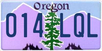 OR license plate 014LQL