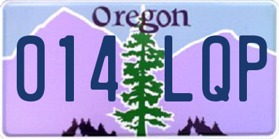 OR license plate 014LQP