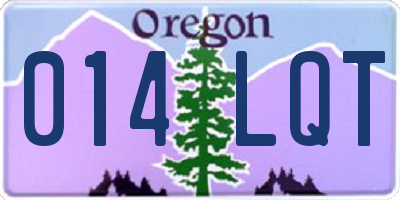 OR license plate 014LQT