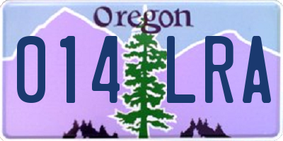 OR license plate 014LRA